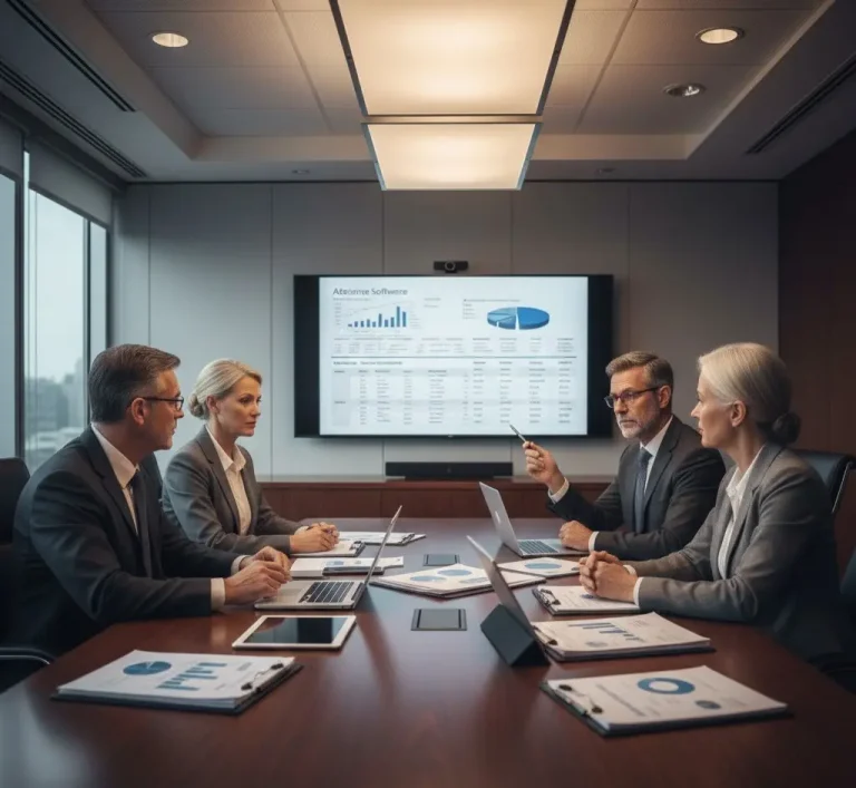 Enterprise executives evaluating business software before signing long-term contracts