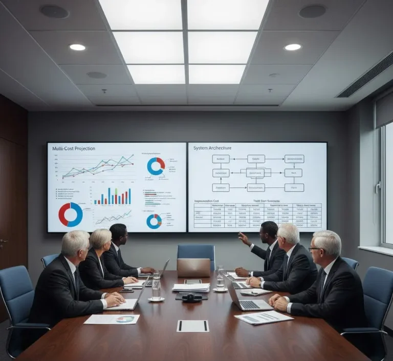 Enterprise executives analyzing the real cost of enterprise software beyond subscription pricing